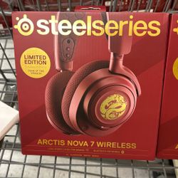 SteelSeries Arctis Nova 7 Wireless Multi-Platform Gaming Headset – Dragon Edition – Two Speaker Plate Sets — Dual Wireless 2.4GHz & Bluetooth – 38 HR 