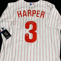 Bryce Harper Signed Philadelphia Phillies Baseball Jersey COA