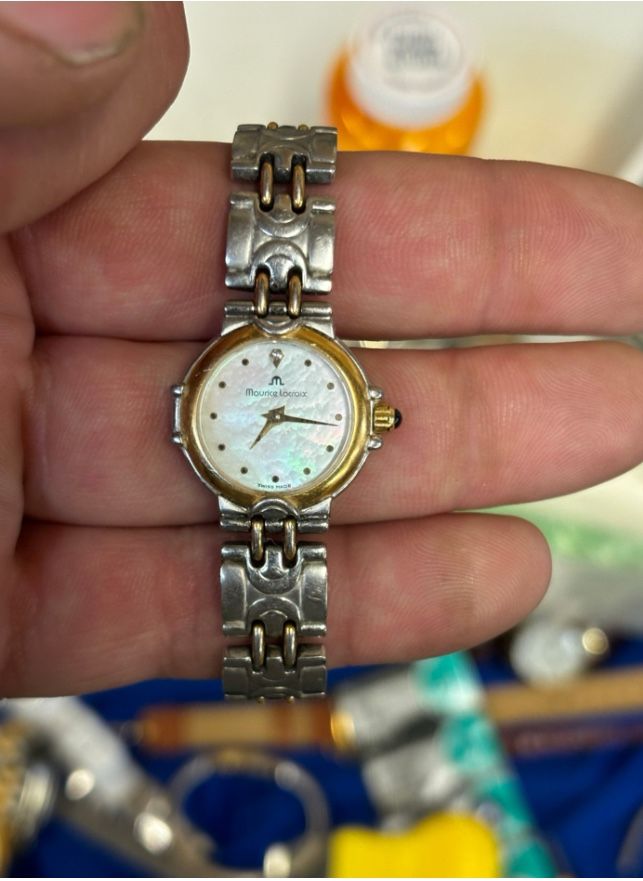 Vintage Maurice Lacroix Sapphire Crystal 2-Tone Womens Watch! 