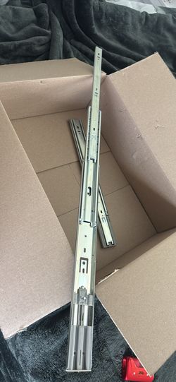 Metal drawer slides pair