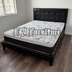 New Queen Bed Frame With Mattress 