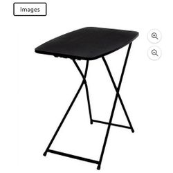 26" Adjustable Height Personal Folding Table, Black  --LIKE NEW