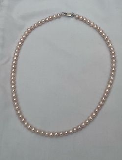 Freshwater pearl sterling silver necklace