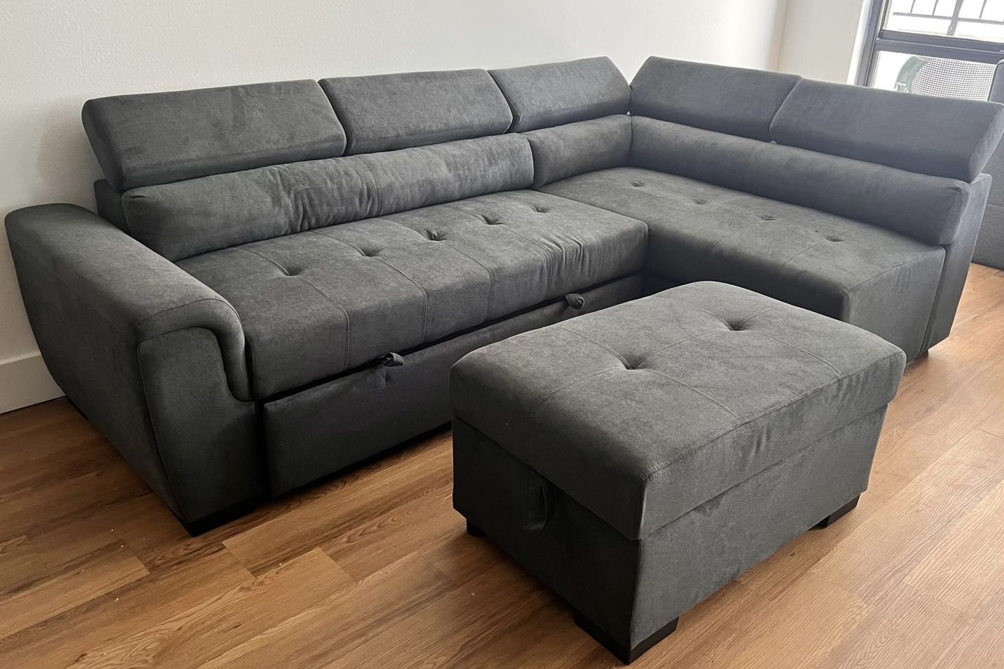 Brand New Sleeper Sectional Sofa With Storage and Ottoman … Delivery Available 🚚