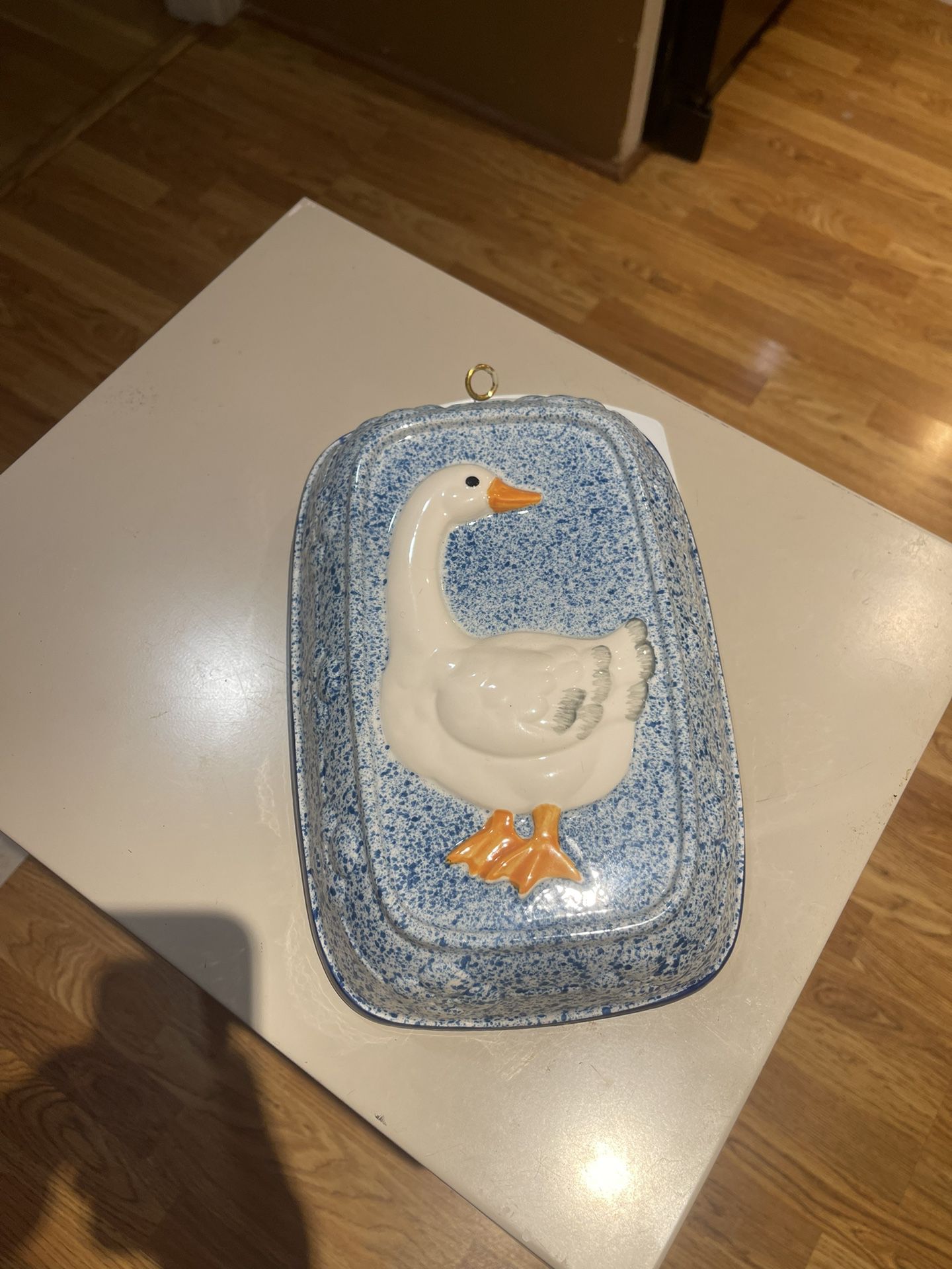 Gailstyn Sutton Towle Hand Painted Ceramic Blue Goose Wall Hanging Art Mold