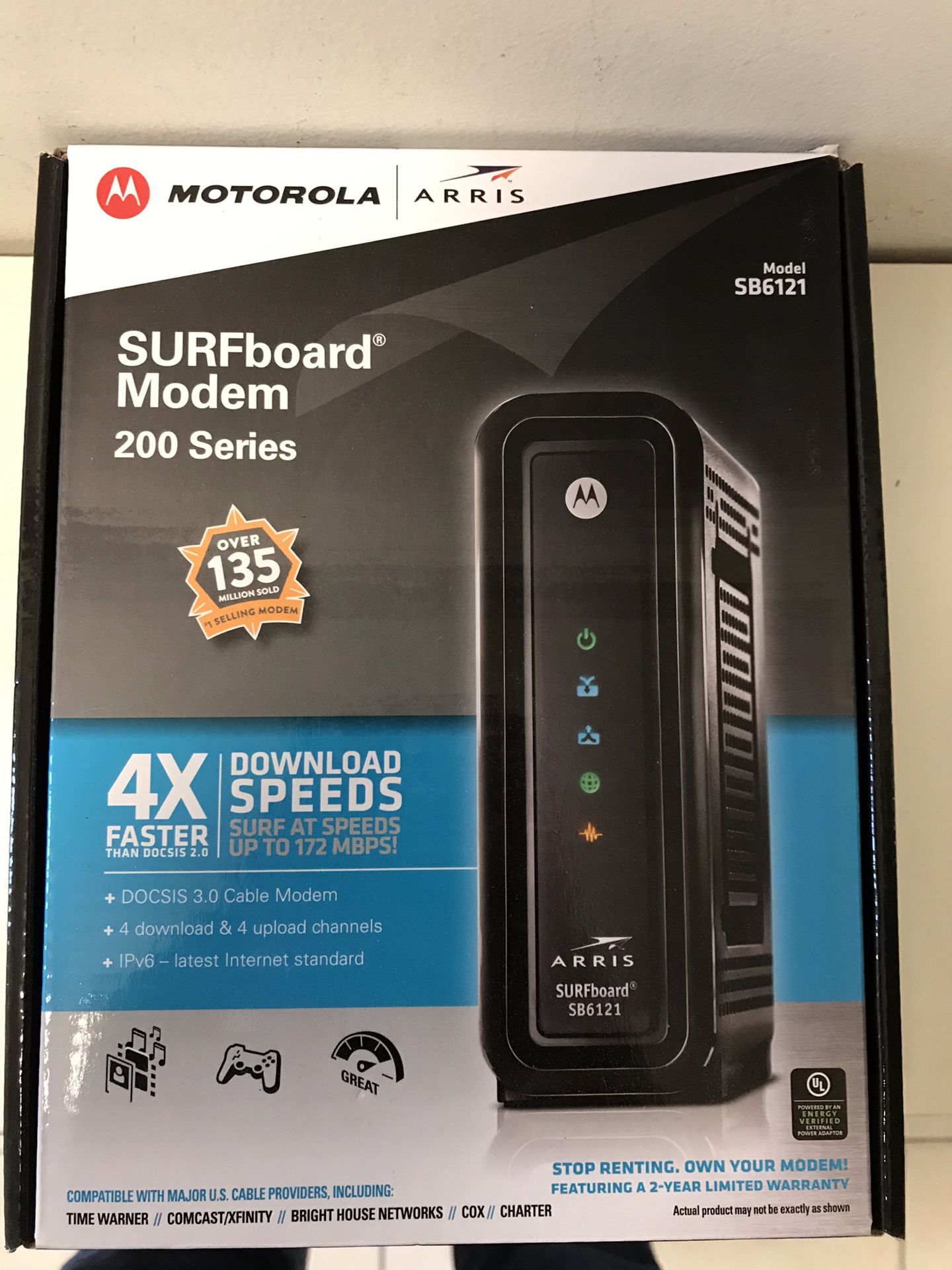 Motorola Arris modem works for Comcast