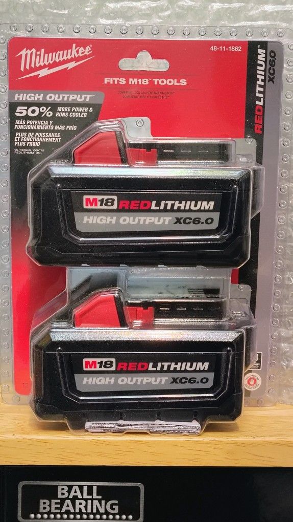 Milwaukee M18 High Output 6.0 Ah Battery Pack..$160...Firm On Price.. Brand New... Pickup Only...