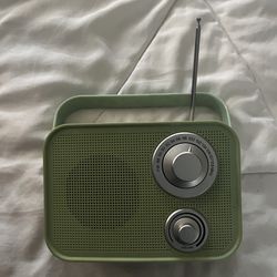 Mini Green And White Radio 
