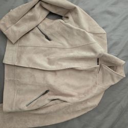 Light Pink Faux Suede Jacket 