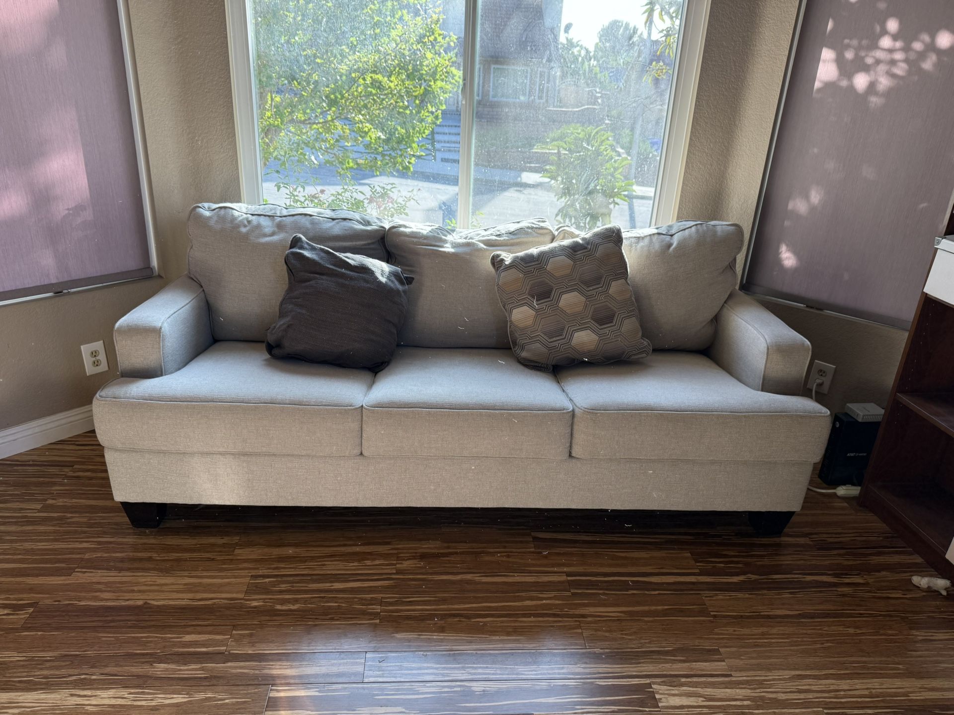 White Fabric Queen Sofa Bed