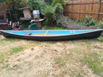 16ft fiberglass 2 seater canoe 300 need gone asap