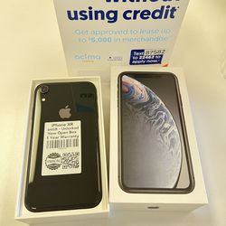 New Open Box Unlocked iPhone XR 64GB - Financing Available with No Credit Check 