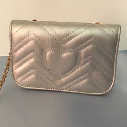 Silver Crossbody Bag