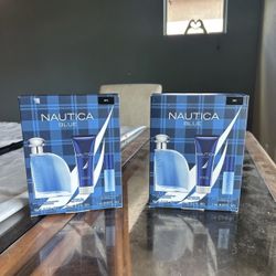 Nautica Blue EDT Spray 50 mL, Shower Gel 75 mL, and Roller 7 mL