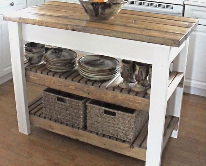 Rustic Finish Kitchen Islands.