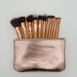 Beauty Creations 12 PCS Brush Set Pink Gold 