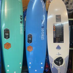 6, 7 & 8 Foot Soft Top Foam Surfboards At Catch A Wave Surf Shop