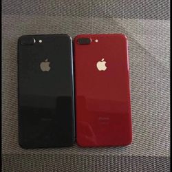 IPHONE 8 PLUS  64GB UNLOCKED SILVER/RED