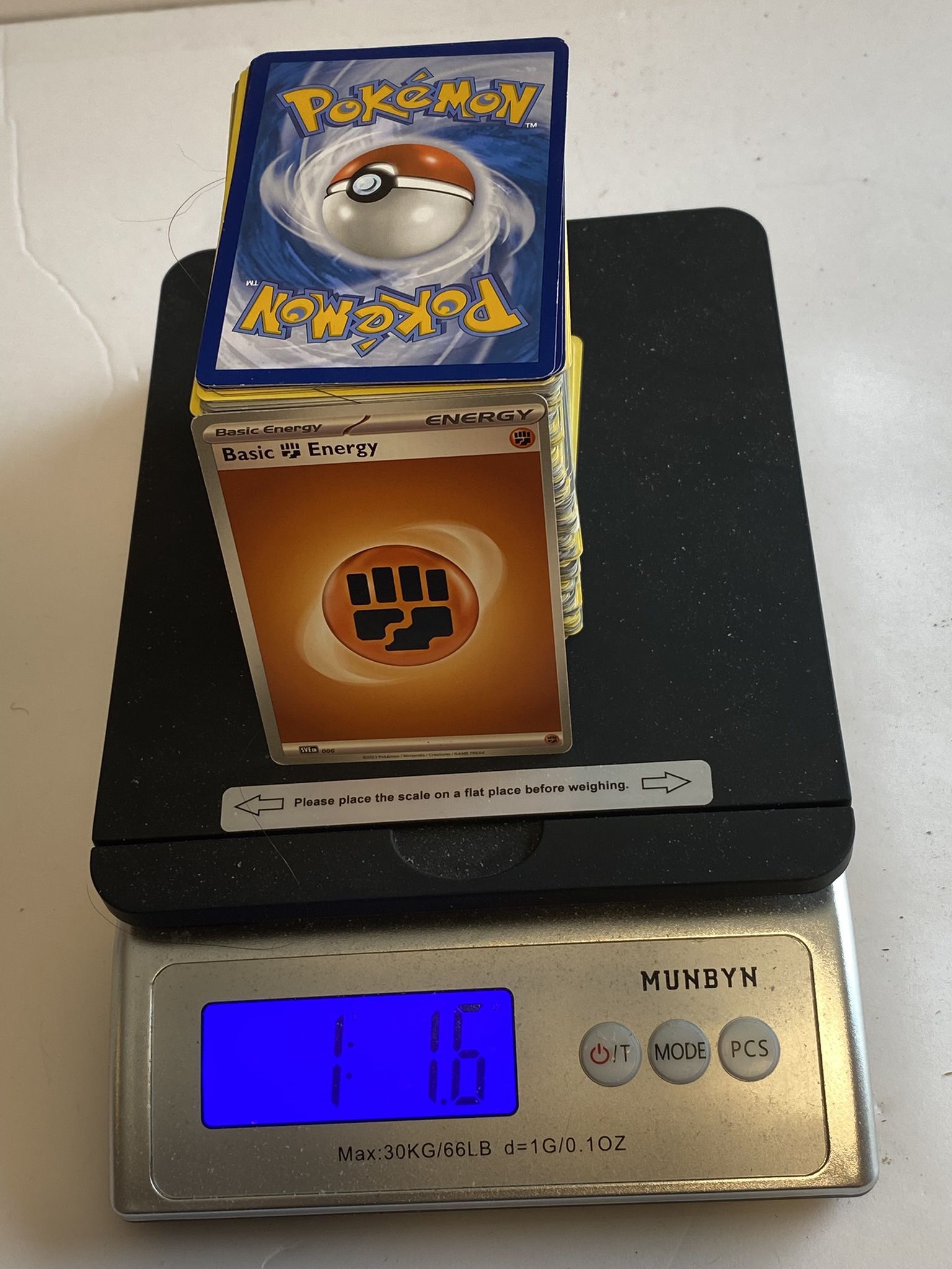 Pokemon cards, 1 lb, 1.6 grams weight, used, good condition(13 Card Weigh 0.0.1)