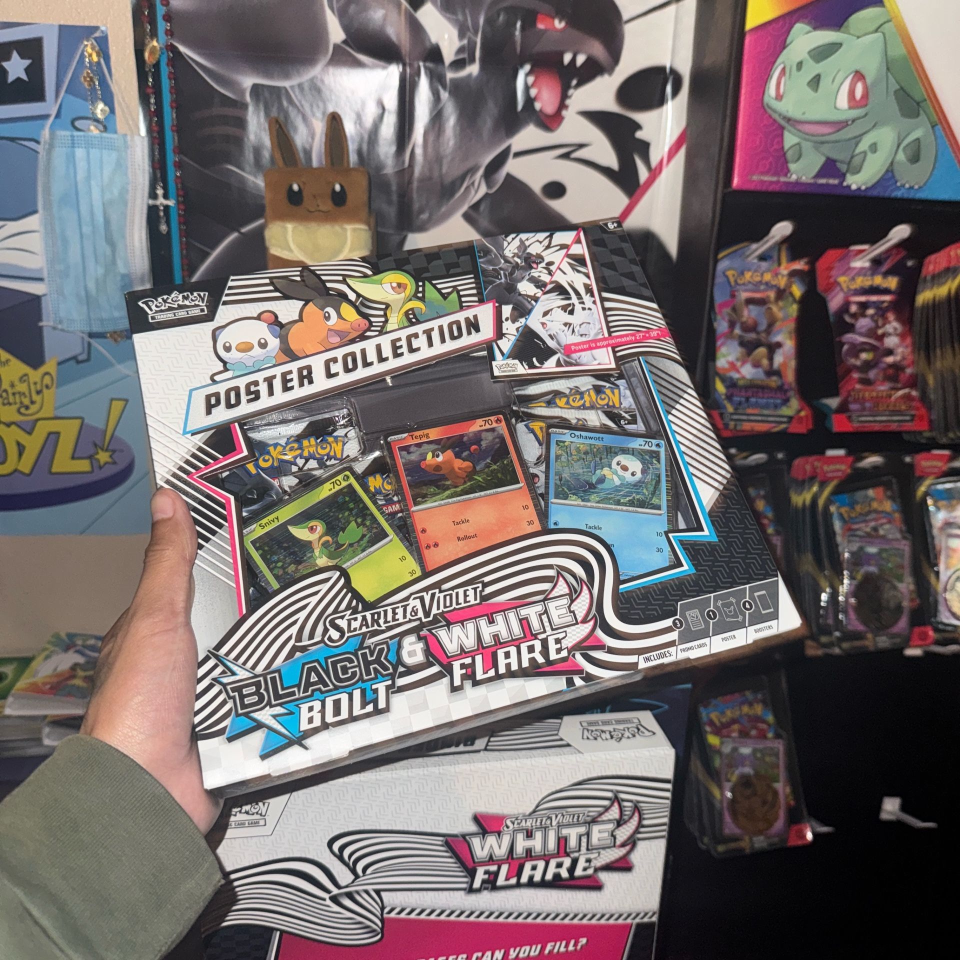 Scarlet And Violet Black Bolt And White Flare Poster Collection Pokemon Cards