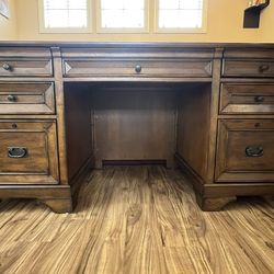 Centennial Oak 66” Executive Desk