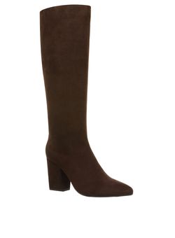 ON 34TH Women’s Knee High Boots Rich Truffle Brown Block Heel Size 9.5M