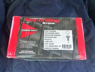 Strong-Point Self-Drilling Screws 10-16x2 1500 Pack