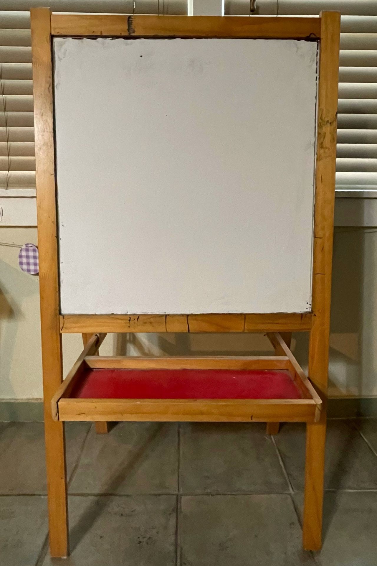 Vintage Kids Dry Erase White Board Easel