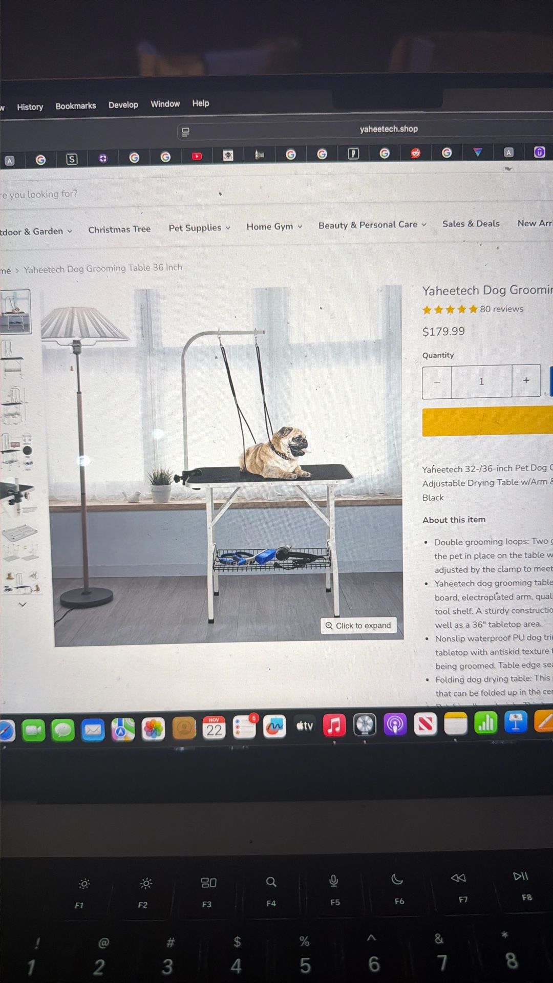 Yaheetech 36inch Dog Grooming Table