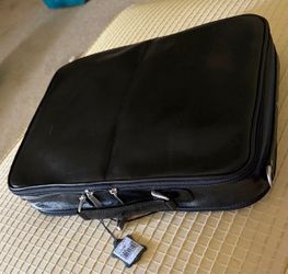 Black Leather Briefcase, NEW