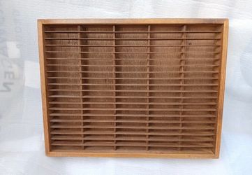 Napa Valley Box Company 100 Cassette Tape Holder Wall Storage Rack Wood