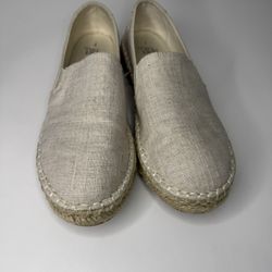 Time and Tru Women’s Espadrille Slip On Shoes, Brown/Khaki Sizes 7