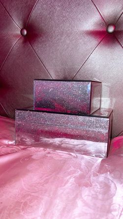 Glitter Mirrored Decorative Box Set of 2