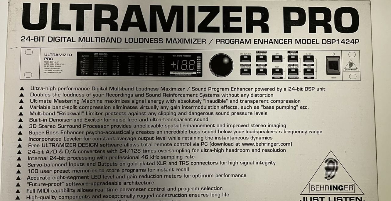 **New** Behringer Ultramizer Pro Model DSP1424P
