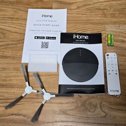 OEM Remote, Owners Manual, Side Brush, Filter iHome iHRV1-WHT AutoVac Eclipse
