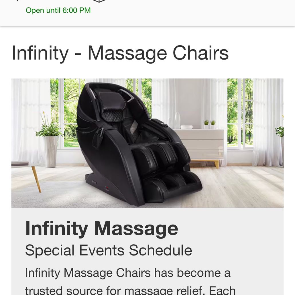 Infinity Evolution Massage Chair - Costco - Quality! 