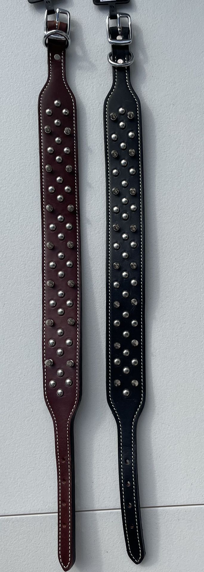 Large Dog Leather Spiked Collars - New!