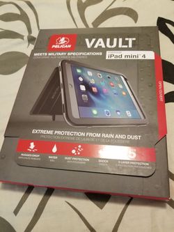 BRAND NEW VAULT Pelican iPad Mini 4 Case Cover Black Grey