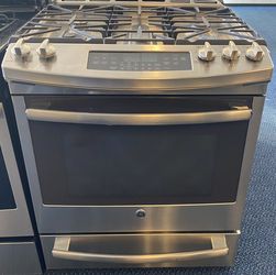 Stainless Steel GE Five Burner Slide In Gas Range (3-0067)