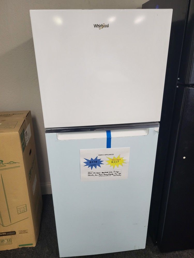 🌻Spring Sale! New Whirlpool Apartment Size 12cuft Fridge-Warranty Included