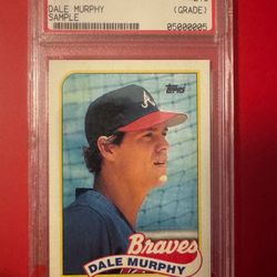 1989 Topps Baseball Card Dale Murphy #210 PSA Sample Card