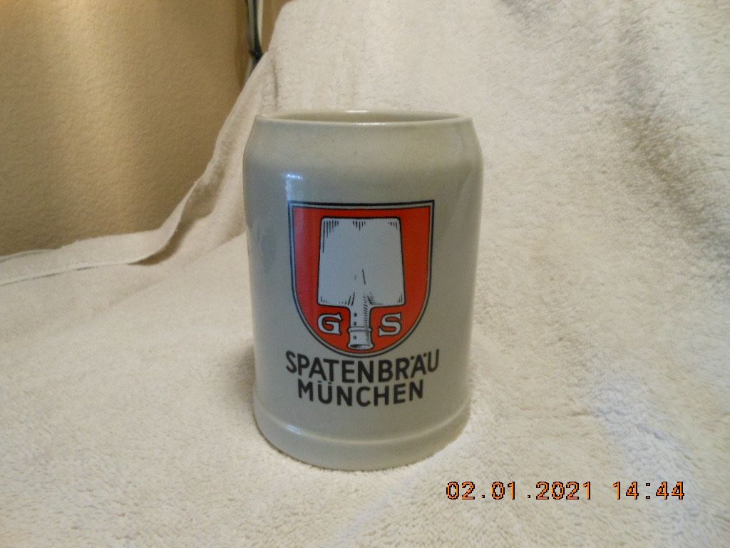 Excellent condition Spatenbrau Munchen 0.5L Glazed Stoneware Beer Stein Mug