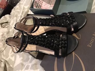 Enzo Angolini 7 Women's Black Gladiator Sandals