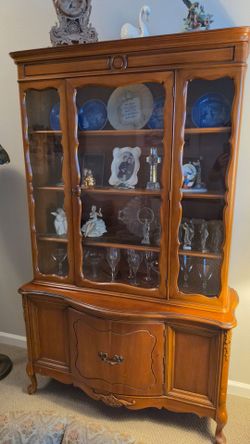 Vintage French Provincial China Hutch