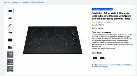 Brand New Frigidaire 30” Electric Cooktop – Never Used