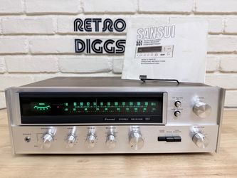 Vintage Sansui 551 Stereo Receiver w/Orig Manual (serviced/LEDs)