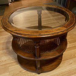 Tri-level Oak Table - Traditional 