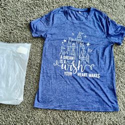A Dream is a Wish Your Heart Makes T-Shirt - Womens Small - NEW in bag
