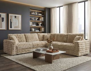 Light Brown Modular Sofa Sectional