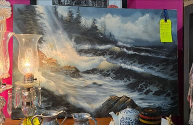 24 x 36 Buck Paulsen B Paulsen Original Oil Painting Coastal Seascape on Canvas